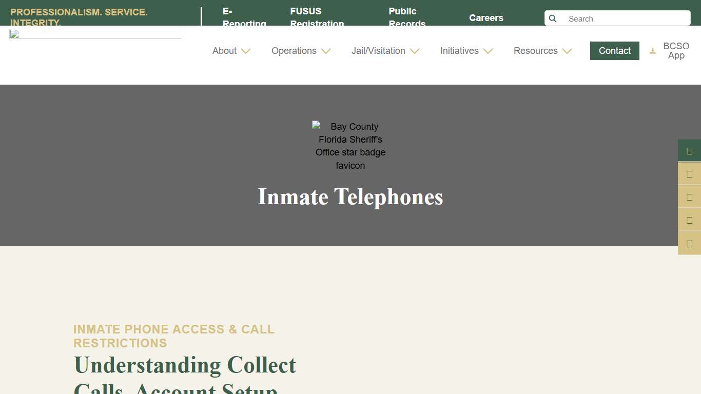 Inmate Phone Access & Call Restrictions Bay County Sheriff's Office